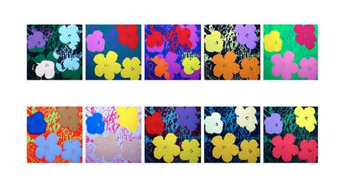 Andy Warhol, Flowers, 10 Piece Portfolio, Sunday B. Morning Serigraph