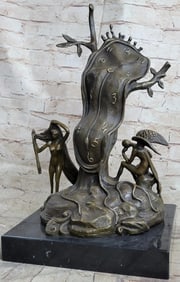 Salvador Dali (After), Nobility Of Time Bronze Sculpture Special Patina Statue Figurine