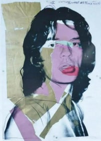 Andy Warhol, "Mick Jagger 1975" Rolling Stones Framed