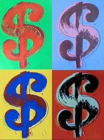 Andy Warhol, 'Dollar Sign', 4 Piece Portfolio, Serigraph, Sunday B. Morning