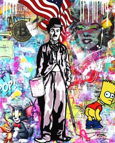 Jozza - Pop Art, 'The Patriot', Signed Acrylic Canvas Painting, 2025, 30"x24"