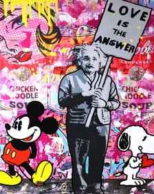 Jozza - Pop Art, 'About Love!', Signed Acrylic Canvas Painting, 2025, 30"x24"