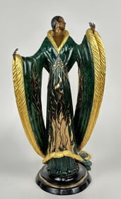 Erte, "Femme De Luxe" 1990, Bronze Sculpture, Signed & Numbered