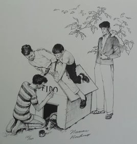 Norman Rockwell, 'Fido's House', Signed Limited Edition Lithograph, 1973