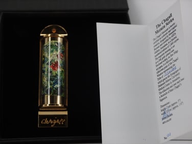 Marc Chagall, 'Issachar' Silk Screen in 24K Gold Plated Limited Edition Mezuzah