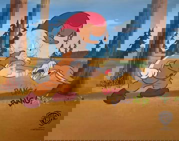 Warner Bros, Looney Tunes, Bugs Bunny & Elmer Fudd - Hunting Gone Wrong, Limited Edition sericel