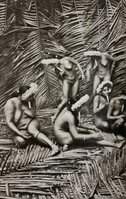 Sebastiao Salgado, Zo'e women collecting Urucum fruit, Para, Brazil, 2009