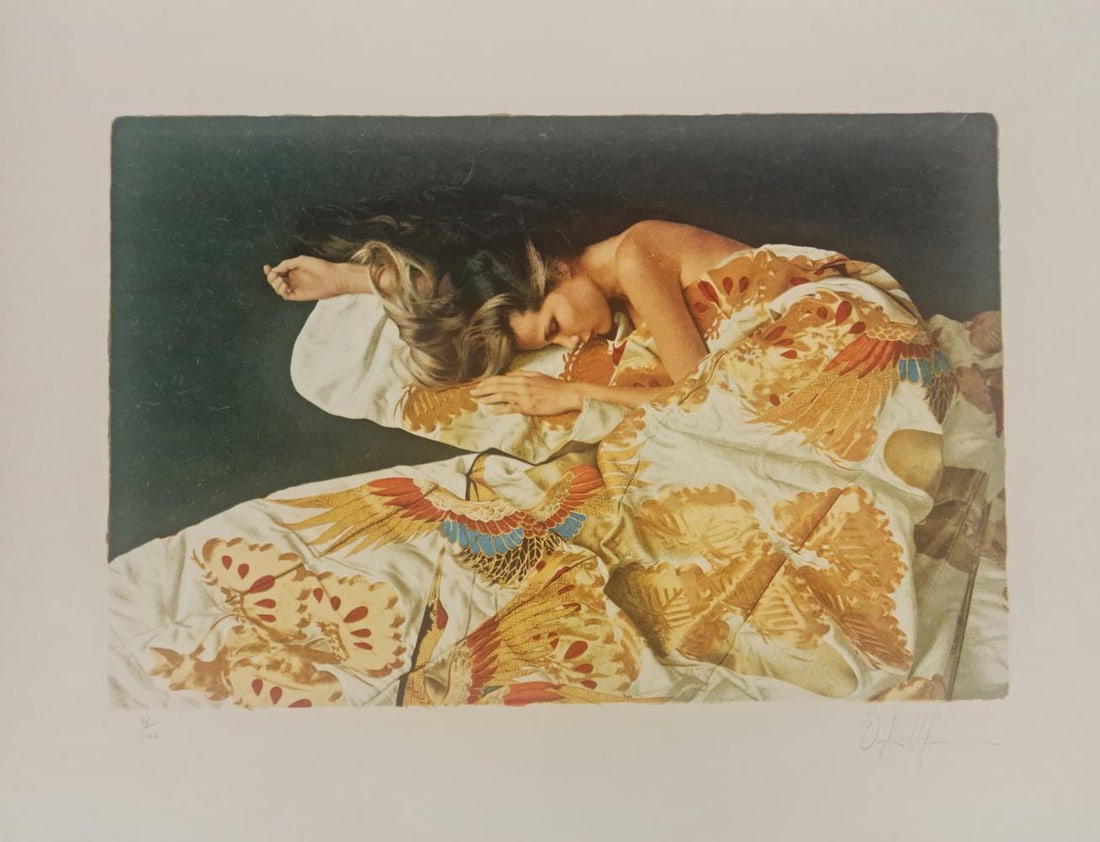 Douglas Hoffman, 'Gold And Silk', Limited Edition Lithograph, Poster: Artist: Douglas Hoffman Title: Gold And Silk Medium: Lithograph Year: 2000 Size: 27" x 21" Edition: Out of 100 Hand-Signed & Numbered Condition: Excellent Certificate of Authenticity is included