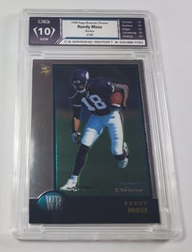 Randy Moss Topps Bowman Chrome Rookie Card Gem Mint 10