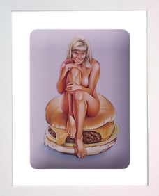 Mel Ramos, 'Barbiburger' 2006, Enamel print on aluminum, Framed