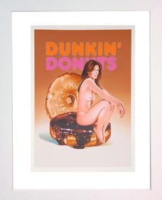 Mel Ramos, 'Dunkin' Donuts' 2006, Enamel print on aluminum, Framed
