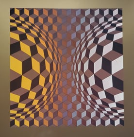 Victor Vaserely, CHEYT-OND, 1970 Framed