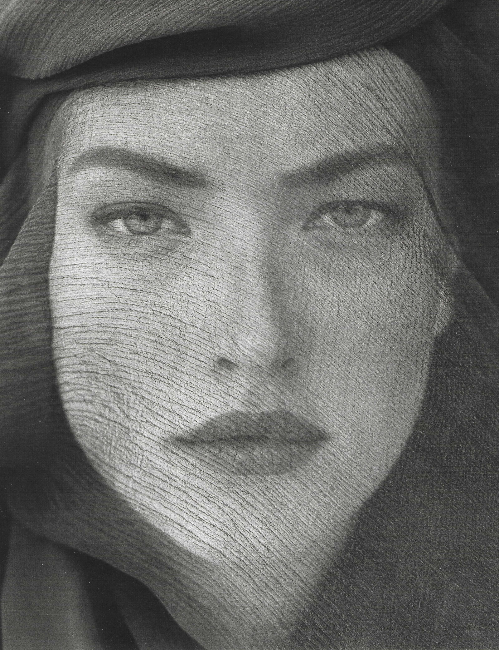 Herb Ritts Tatjana Veiled Head, 1988: Photographer: Herbert "Herb" Ritts (American, 1952 - 2002) - renowned fashion, art and celebrity photographer. Title: Tatjana Veiled Head Date Of Negative: 1988 Type Of Print: Fine Duotone Photo Engra