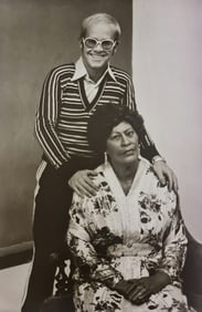 Terry O'Neill, Elton John With Waxwork Ella Fitzgerald At Madame Tussaud'S, London, 1975
