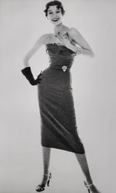 Richard Avedon, Barbara Mullen, Dress by Traina-Norell, New York studio, 1950