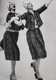 Richard Avedon, Betsy Pickering, Marilyn Ambrose, Suits by Nelley de Grab, New York studio, 1958