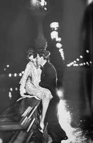 Richard Avedon, Carmen and Robin Tattersall, Evening dress by Dior, Pont Alexandre III, Paris, 1957