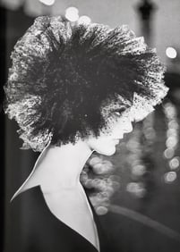 Richard Avedon, Carmen, Hat by Lanvin-Castillo, Pont Alexandre III, Paris, 1954