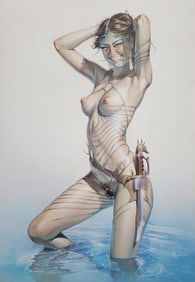 Hajime Sorayama 'Untitled' (too hot to handle - 1993 - Large format, offset lithograph
