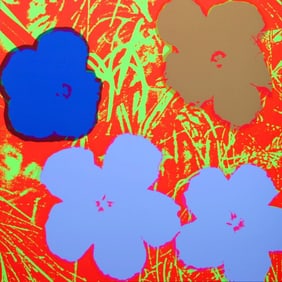 Andy Warhol Original Screenprint, Sunday B Morning Flowers 11.70