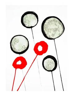 Alexander Calder, original lithograph "Balloons", Maeght editeur, Paris, 1966: Alexander Calder original lithograph "Balloons", Maeght editeur, Paris, 1966 Size: Width: 38 centimeters, Height: 27 centimeters Alexander Calder - original lithograph "Balloons" published in French a