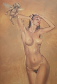 Hajime Sorayama, 'Untitled' (too hot to handle)', Large Offset Lithograph, 1993