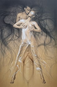 Hajime Sorayama, 'Untitled' (too hot to handle)', Large Offset Lithograph, 1993