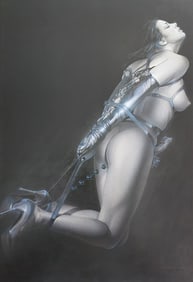 Hajime Sorayama, 'Untitled' (too hot to handle)', Large Offset Lithograph, 1993