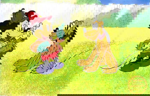 Disney, Mickey Mouse Pluto The Pointer Limited Edition Sericel: Item Details Description Limited Edition Serigraph Cel of Mickey Mouse & Pluto. From 1939 Walt Disney'studios - THE POINTER. Disney?€?s own artists have selected this scene from the ORIGINAL
