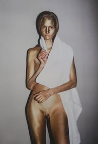 Leonardo Glauso, Gold Painted Model, 2021