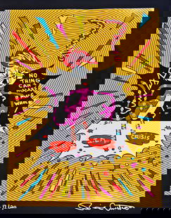 Ronnie Cutrone, Identity Crisis (Embellished), Signed Limited Edition, Serigraph: Artist: Ronnie Cutrone Title: Identity Crisis (Embellished) Medium: Serigraph Year: 1989 Size: 40" x 30" Edition: Out of 20 Hand-Signed & Numbered Condition: Excellent Certificate of Authenticity is