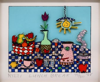 James Rizzi, Lunchbreak, 3D Signed Limited Edition 1988