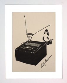 LeRoy Neiman, Playboy Femlin Listens To Radio, Original Signed Watercolor Drawing