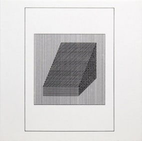 Sol Lewitt, 'Untitled' - Square Centered On Rectangle, From The Suite 'Ficciones', Silkscreen