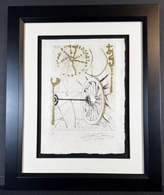 Salvador Dali, 'Les Amours Jaunes Good Fortune & Fortune', Hand Signed Etching w/ Gold Flakes