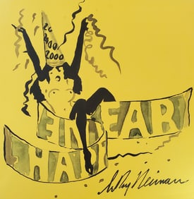 LeRoy Neiman, Playboy Femlin Happy New Year 2000!!!, Original Signed Watercolor Drawing