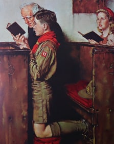 Norman Rockwell, 'A Scout is Reverent', Offset Lithograph, 1969