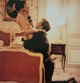 Michel Compte, Designer Claude Montana with wife Wallis at the Ritz, Paris, 1993