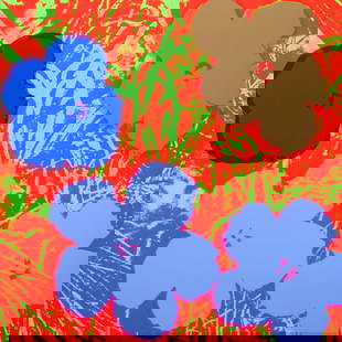Andy Warhol Original Screenprint, Sunday B Morning Flowers 11.70: Warhol, Andy - USA Artwork Title: Andy Warhol Flowers II.70 Sunday B Morning Edition, Warhol Flowers Original Screenprint / Serigraph / Silkscreen Stamped: verso, in blue ink, "published by Sunday B.