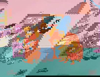 20th century fox studios, The Simpson's Family Portrait Animation, Limited Edition Sericel: Limited edition Sericel of The Simpsons by 20th Century Fox and Matt Groening. This fantastic animation titled "Family Portrait" features Homer, Marge, Bart, Lisa, Maggie Simpson as they appear in the