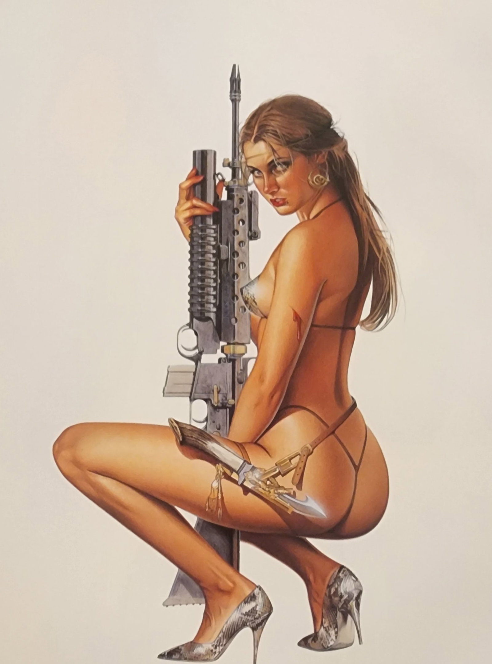 Hajime Sorayama, 'Sultry Depictions', Large Offset Lithograph, 1993: Artist: Hajime Sorayama Title: The Gynoids Medium: Offset lithograph Year: 1993 Printed in Japan Size: 14 x 9 inces Matted Size: 20 x 16 Inches Condition: Excellent
