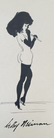 LeRoy Neiman, Playboy Femlin Practices her flutes, Original Signed Watercolor Drawing