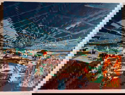 John Hultberg, Greenhouse Holiday, Serigraph: Artist: John Hultberg Title: Greenhouse Medium: Serigraph Signed: Hand Signed Edition: 142/200 Measurements: 38 x 26 Condition: Excellent John Hultberg was an American artist, widely known as an Abstr