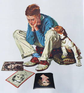 Norman Rockwell 'Star Struck' Signed & Numbered, 1968 Original Color Lithograph: "Starstruck", by Norman Rockwell Media: Lithograph on Paper Image Dimensions: 30" x 24" Year Produced: 1968 Edition Size: 200 Numbered (1-200), 60 Artist proof Edition Number: 140/200 Signed and Numbe