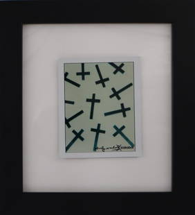 Andy Warhol (After), 'Crosses 1982, Framed Estate Polaroid: Description After Andy Warhol Title- Crosses, 1982 Polaroid published in 2017 by Kidrobot, LLC copy right The Andy Warhol Foundation for the visual arts, Inc. Polaroid size: 4.25" x 3.5"Framed Approx.