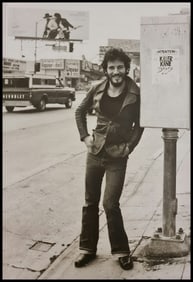 Terry O'Neill, Bruce Springsteen On Sunset Strip In Los Angeles To Promote His Album Born To Run,