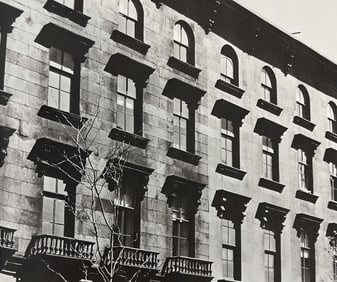 Berenice Abbott, Brooklyn Facade 65-71 Columbia Heights, 1930s