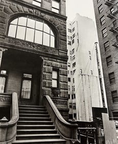 Berenice Abbott, Brownstone Front And Skyscraper, 51 East 78th Street, 1930s