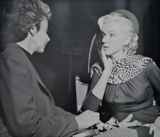Marilyn Monroe with Acting coach Natasha Lytess