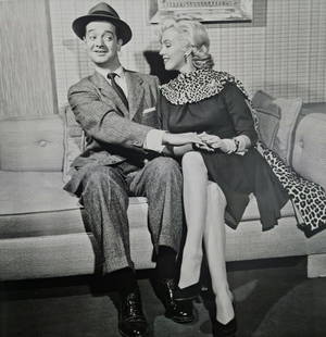 Marilyn Monroe with Tommy Noonan: Title: Marilyn Monroe with Tommy Noonan Year: Circa 1950's Size: 10.5" x 10.5" Medium: Duotone Photo Engraving Publisher: Parragon Published: 2008 Condition: Excellent Certificate of Authenticity incl